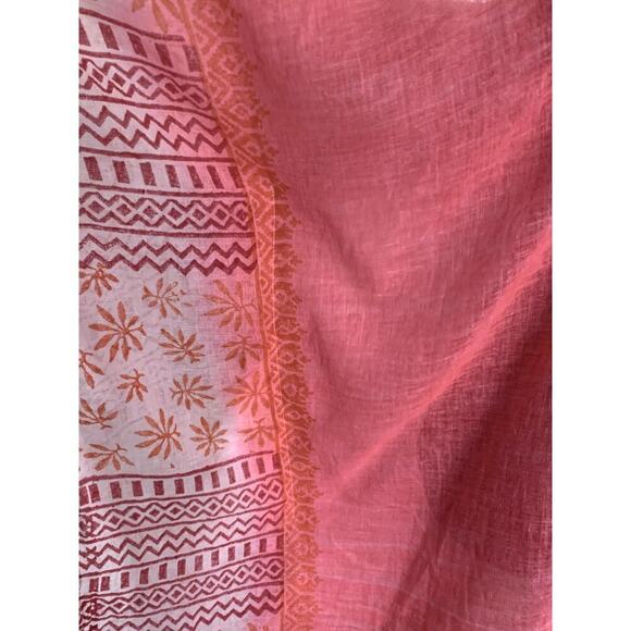 NEW w/ Tags Sunny Oceans Beach Cover Up Caftan 100% Cotton Pink Small/Medium - Picture 4 of 4